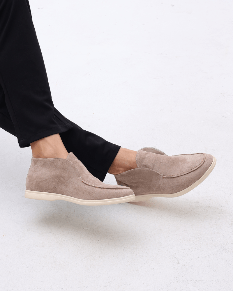Old Money High Suede Loafers - Sanvelier